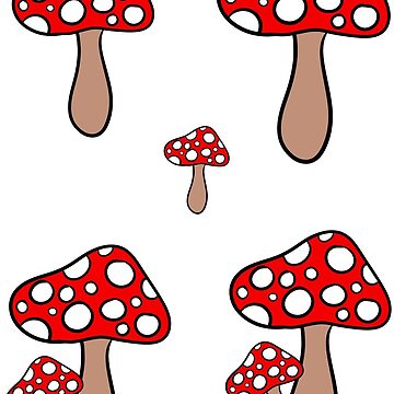 Artwork thumbnail, Red And White Mushroom Sticker Pack by Fatamimosh