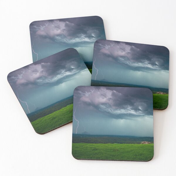 Item preview, Lightning over the Glasshouse Mountains designed and sold by CaptureTheDog.