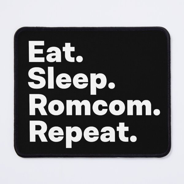 Item preview, Eat Sleep Romcom Repeat designed and sold by teesaurus.