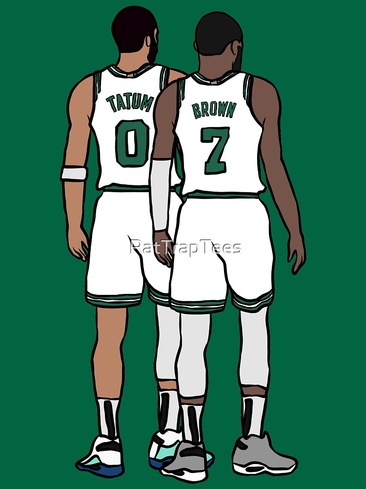 Boston Celtics Jayson Tatum and Jaylen Brown shake hand shirt