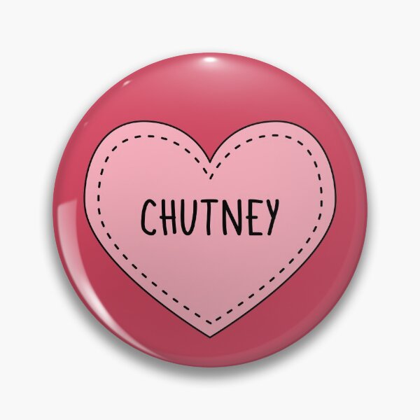 Item preview, Chutney Cute Pink Heart Stitches Indian Food designed and sold by cashewdays.