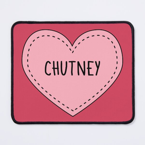 Item preview, Chutney Cute Pink Heart Stitches Indian Food designed and sold by cashewdays.