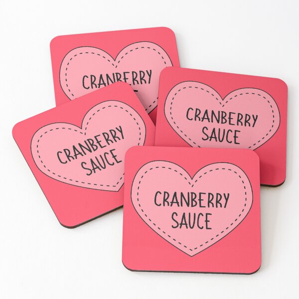 Item preview, Cranberry Sauce Cute Pink Heart Stitches Christmas Food designed and sold by cashewdays.
