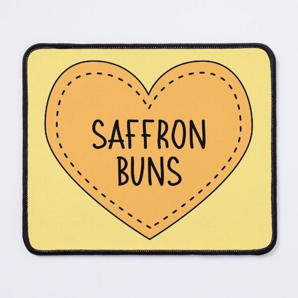 Item preview, Saffron Buns Cute Orange Heart Stitches Cornish Food designed and sold by cashewdays.