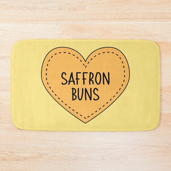 Item preview, Saffron Buns Cute Orange Heart Stitches Cornish Food designed and sold by cashewdays.