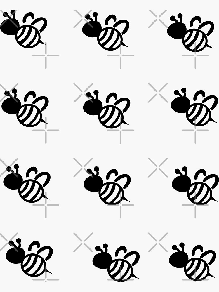 Thumbnail 3 of 3, Sticker, Mini Bees Sheet - Little Bees Sticker Pack ( 12 ) designed and sold by Fatamimosh.