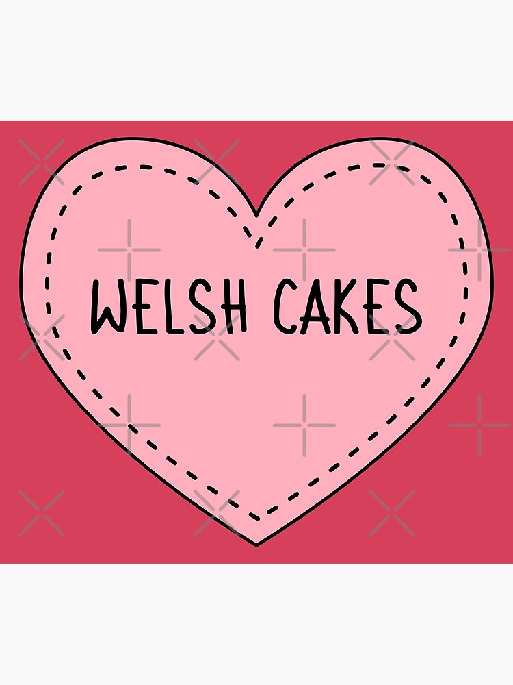 "Welsh Cakes Cute Pink Heart Stitches Food" Poster for Sale by ...