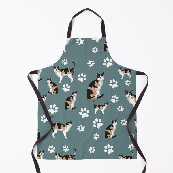 Item preview, Calico Cat Paw Print Pattern on Gray Background designed and sold by tncgifts.