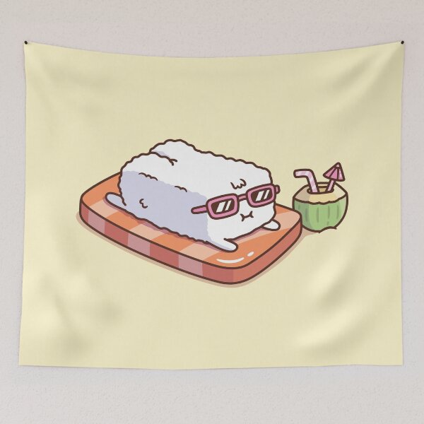 Item preview, Kawaii Japanese Sushi Having Suntan Funny designed and sold by rustydoodle.