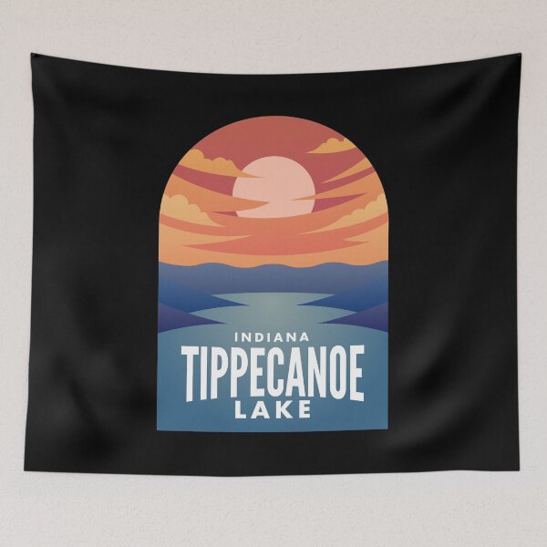 Item preview, Tippecanoe Lake IN Retro Sunset designed and sold by HalpinDesign.