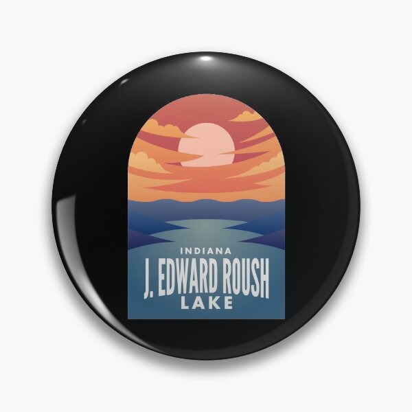Item preview, J. Edward Roush Lake IN Retro Sunset designed and sold by HalpinDesign.