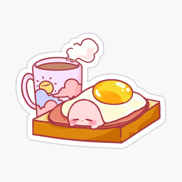Kirby petit déjeuner endormi Sticker