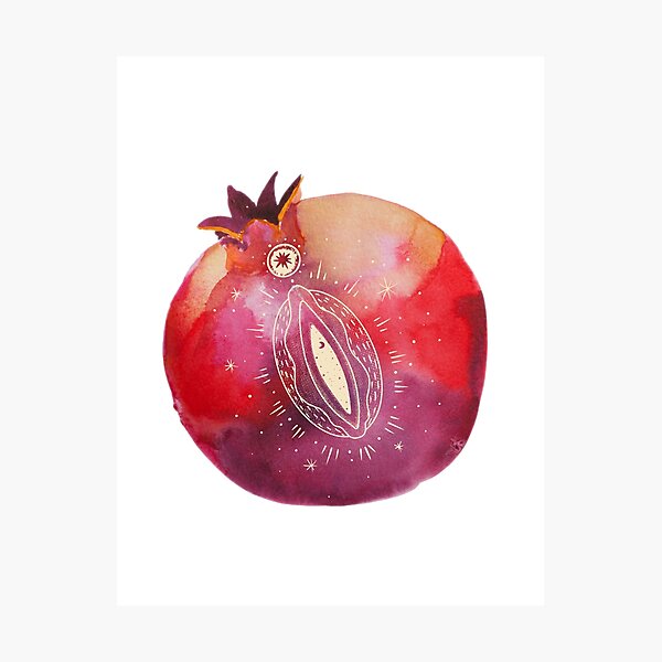 Artikelvorschau, Mystischer Vulva Granatapfel entworfen und verkauft von rosendosen.