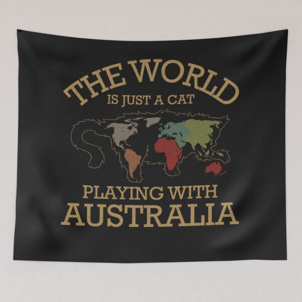 Item preview, Cat Playing With Australia designed and sold by StarcyWol.