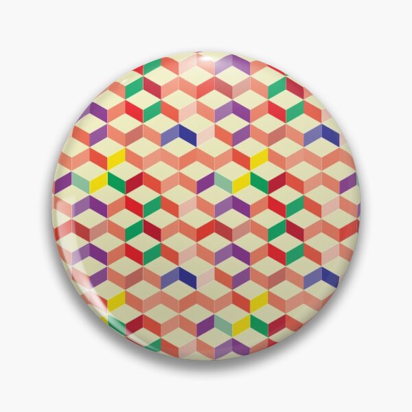 Item preview, Colorful Geometric Cube Pattern designed and sold by GeekHeadDesigns.