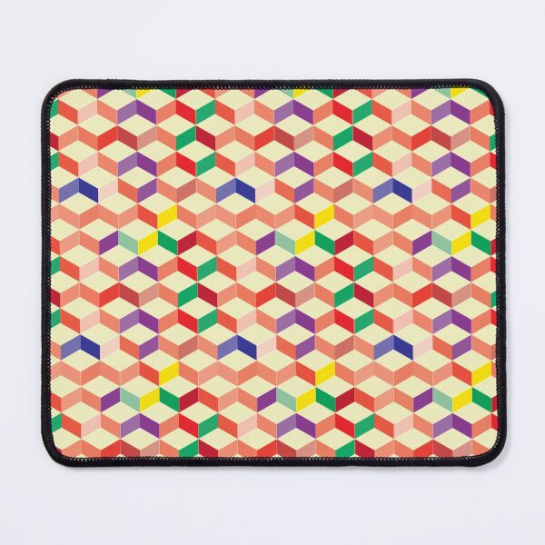Item preview, Colorful Geometric Cube Pattern designed and sold by GeekHeadDesigns.