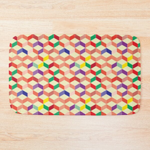 Item preview, Colorful Geometric Cube Pattern designed and sold by GeekHeadDesigns.