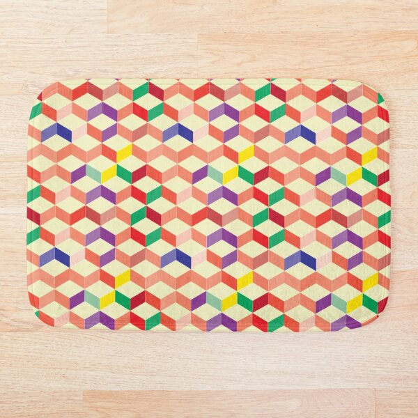 Item preview, Colorful Geometric Cube Pattern designed and sold by GeekHeadDesigns.