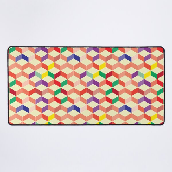 Item preview, Colorful Geometric Cube Pattern designed and sold by GeekHeadDesigns.