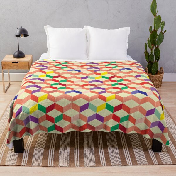 Item preview, Colorful Geometric Cube Pattern designed and sold by GeekHeadDesigns.