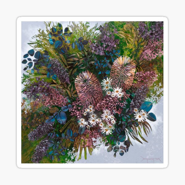 Pretty Pink Banksias Sticker