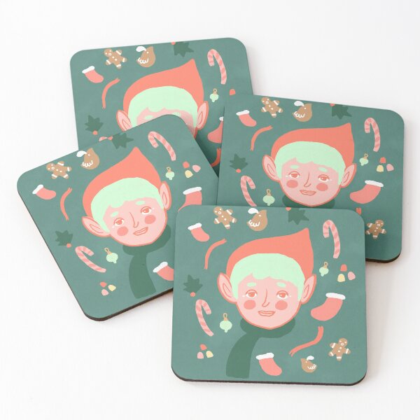 Item preview, Elf and Holiday Goodies designed and sold by ChunkyLinesArt.