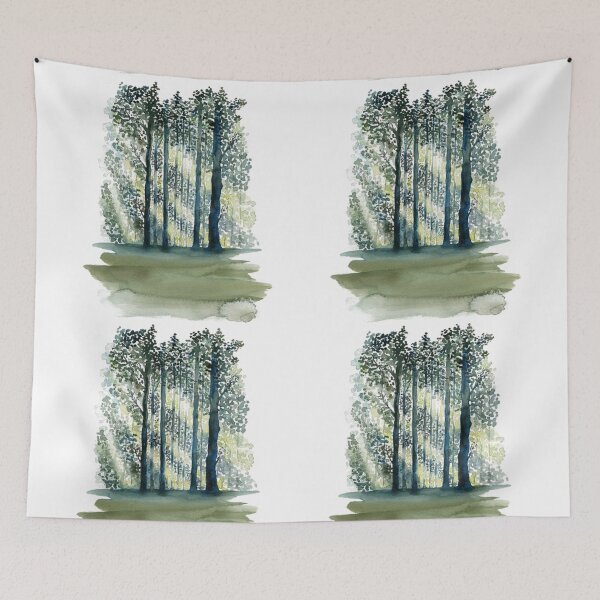 Item preview, Watercolor painting of a forest...!! designed and sold by VIVEK KUMAR RAI.