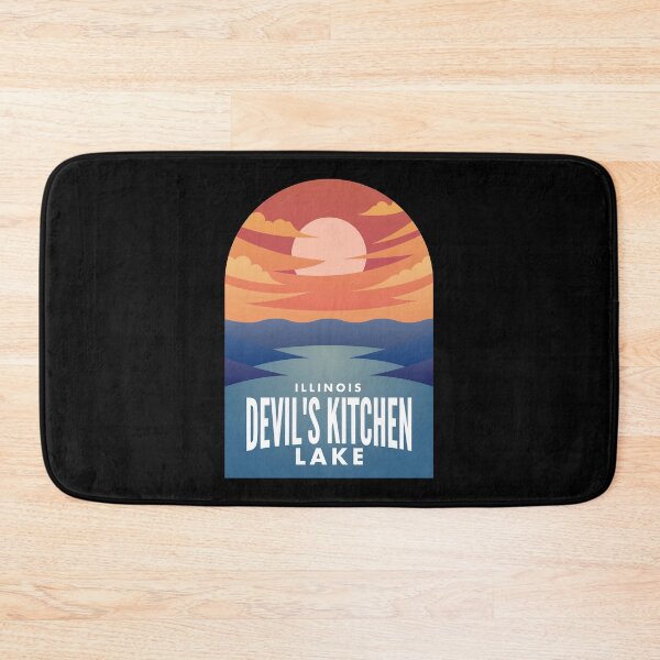 Item preview, Devil's Kitchen Lake IL Retro Sunset designed and sold by HalpinDesign.
