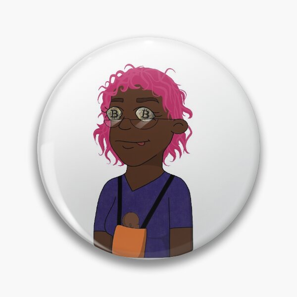 Item preview, CryptoMom #766 wear glasses mother kindly Pink hair Baby Black person designed and sold by PetTotem.