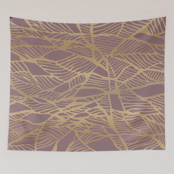 Item preview, Elegant  Abstract line art in Romantic Purple and Golden designed and sold by jeanyun48.