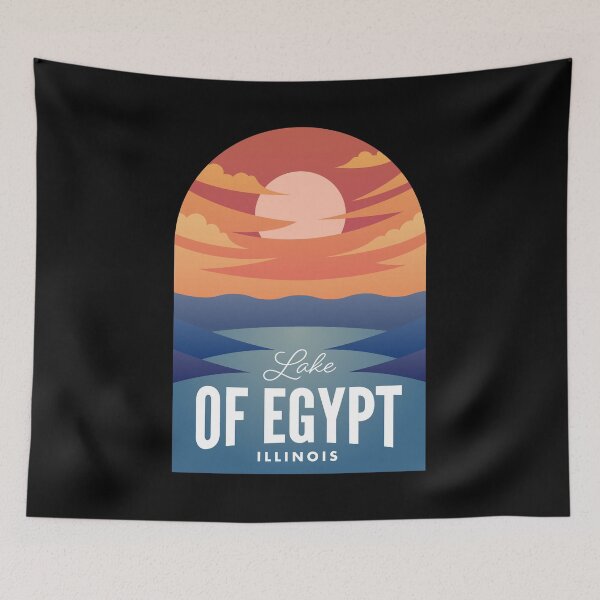 Item preview, Lake of Egypt IL Retro Sunset designed and sold by HalpinDesign.