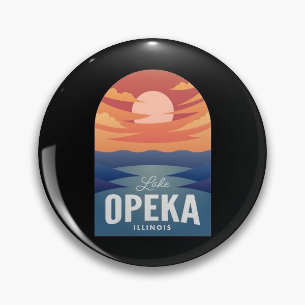 Item preview, Lake Opeka IL Retro Sunset designed and sold by HalpinDesign.