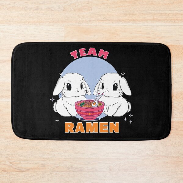 Item preview, Cute Kawaii Bunnies Eating Ramen for Animal Lovers  designed and sold by MadrigueraSM-.