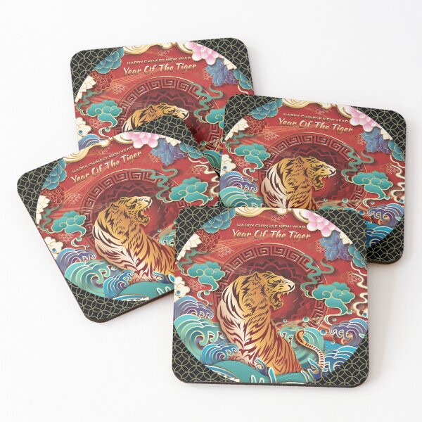 Item preview, Happy Chinese New Year 2022 Year of the Tiger - Water Tiger - Black designed and sold by johnta17.