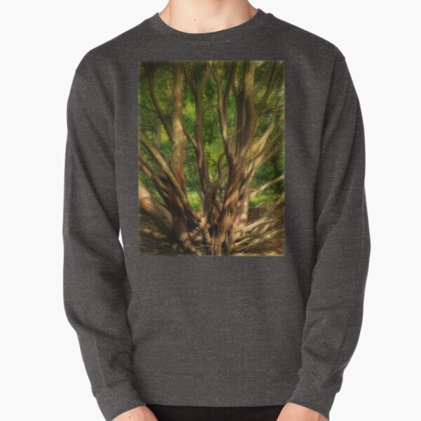 Autumn's Path through Trees and Shadow Pullover Sweatshirt