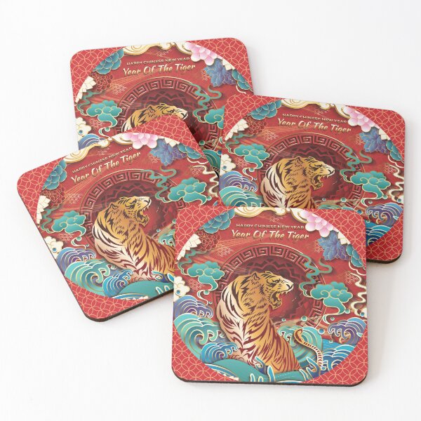 Item preview, Happy Chinese New Year 2022 Year of the Tiger - Water Tiger - Black designed and sold by johnta17.