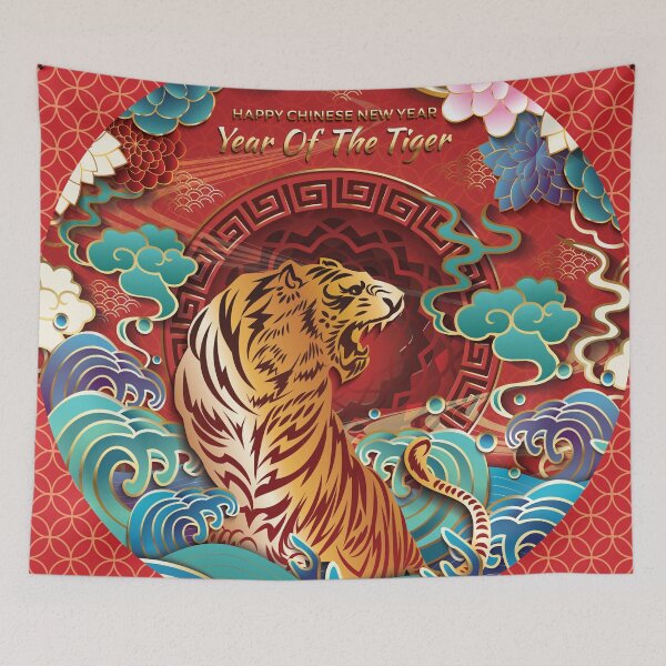 Item preview, Happy Chinese New Year 2022 Year of the Tiger - Water Tiger - Black designed and sold by johnta17.