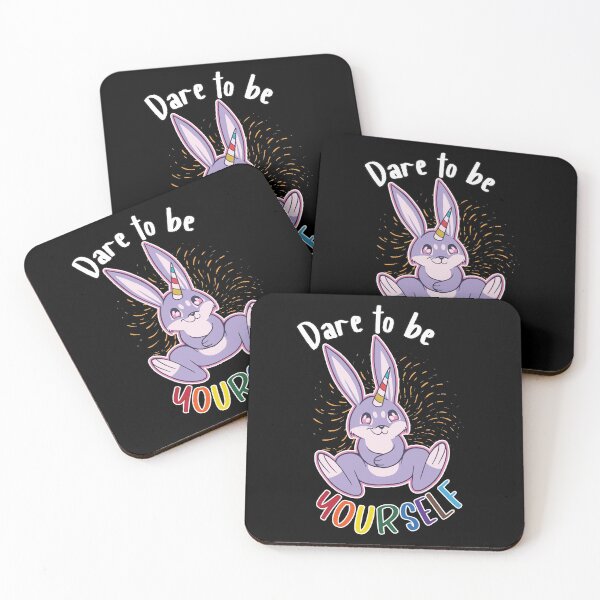 Item preview, Dare To Be Yourself Pride LGBT Bunnycorn Bunny Unicorn designed and sold by MadrigueraSM-.