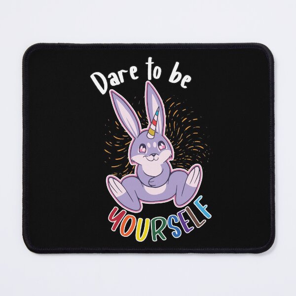 Item preview, Dare To Be Yourself Pride LGBT Bunnycorn Bunny Unicorn designed and sold by MadrigueraSM-.