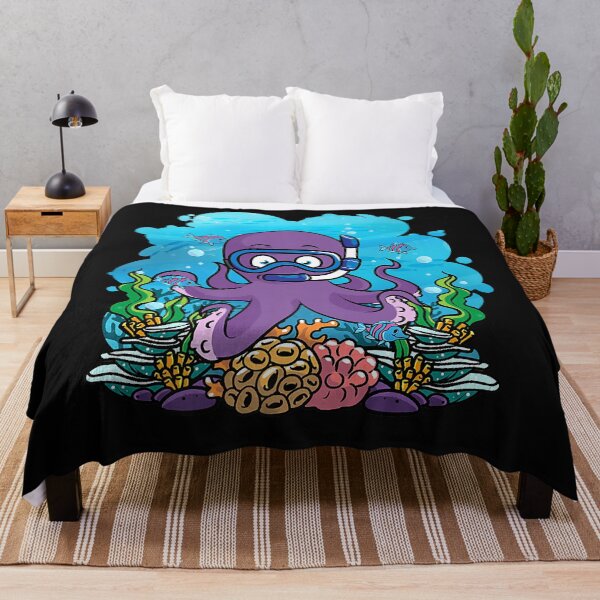 Item preview, Camiseta premium de cuello ancho SCUBA Diver cute Octopus Design designed and sold by Hopeoster.