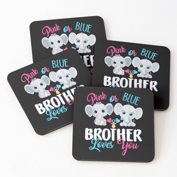 Item preview, Pink Or Blue Brother Loves You Elephants Baby designed and sold by spherevilla.