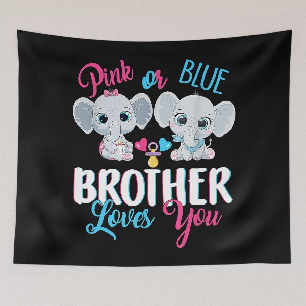 Item preview, Pink Or Blue Brother Loves You Elephants Baby designed and sold by spherevilla.