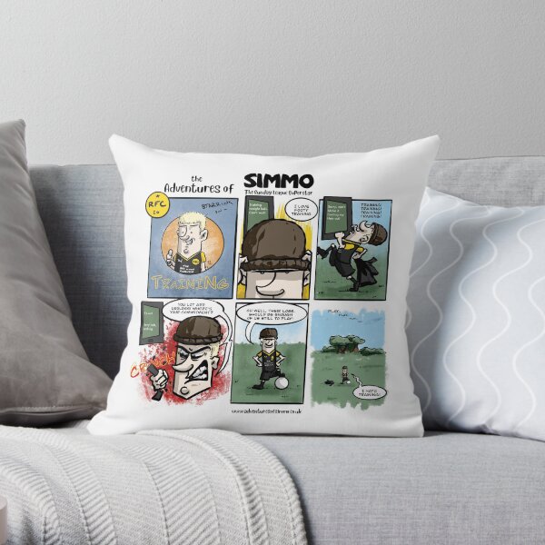 Training - The Adventures of Simmo Comic Strip Throw Pillow