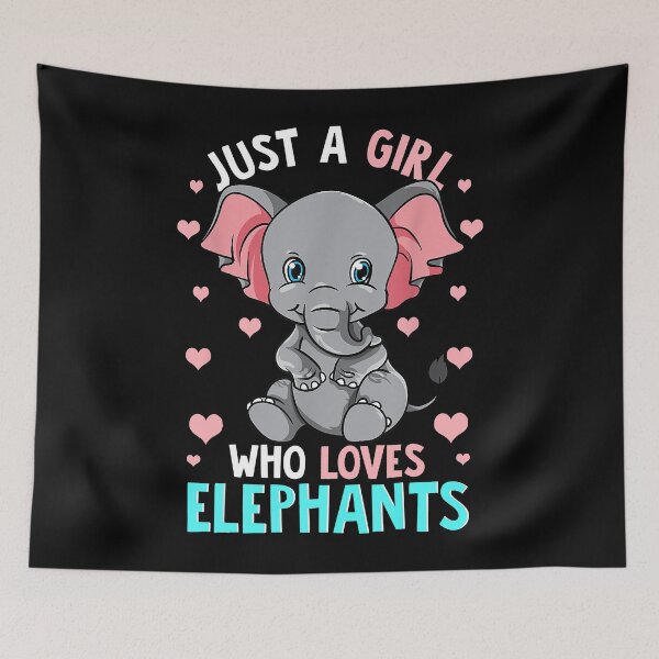 Item preview, Just A Girl Who Loves Elephants - Girls designed and sold by spherevilla.