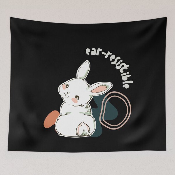 Item preview, Cute Kawaii Ear-Resistible Bunny for Bunny Lovers  designed and sold by MadrigueraSM-.