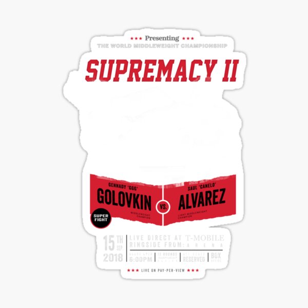 Golovkin vs Canelo 2  Sticker for Sale by Personalizes