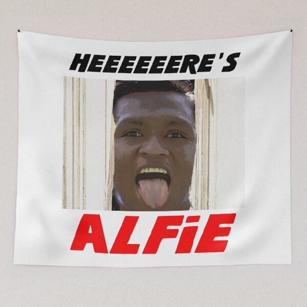 Artikelvorschau, Glasgow Rangers Alfredo Morelos Hier ist Alfie entworfen und verkauft von trueblueapparel.
