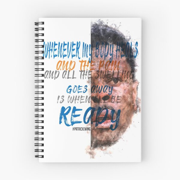 Item preview, Patrick Ewing Inspiration Saying Motivational Quote Watercolor sketching Positive quote: Whenever my body heals and the pain and all the swelling goes away is when I'll be ready designed and sold by scribblelife.