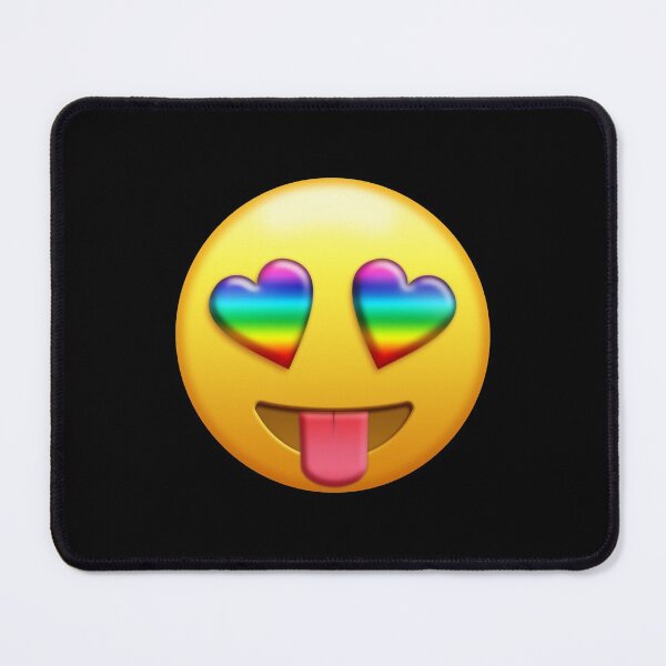 Item preview, Smiling Face with Rainbow Heart-Eyes Tongue Out Gay Emoji | Pop Art designed and sold by williamcuccio.