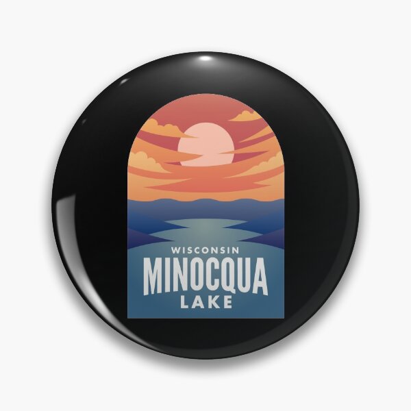 Aperçu de l'œuvre Minocqua Lake WI Retro Sunset créée et vendue par HalpinDesign.